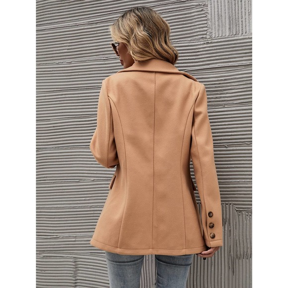 Double Breasted Overcoat pea coat preppy blue - Picture 6 of 15